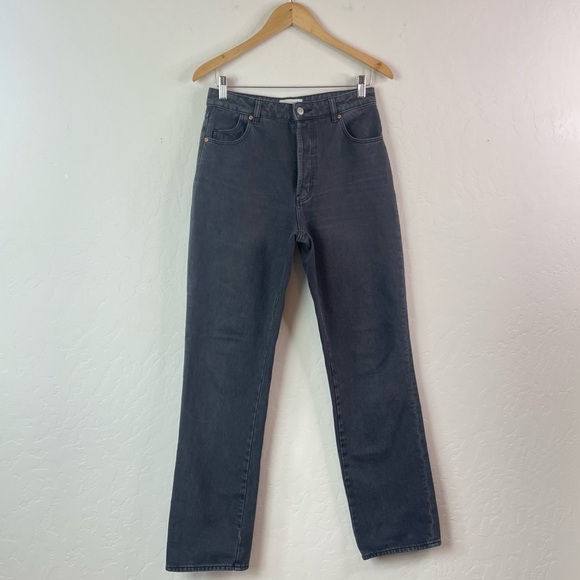 Rolla's Classic Straight High Rise Regular Fit Jeans in Vintage Black Size 27 - Picture 3 of 16